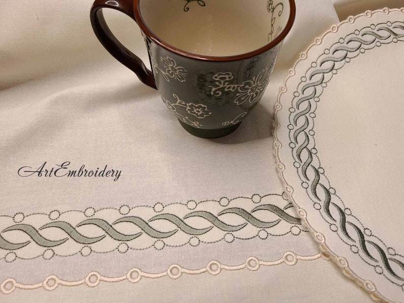 Rope Borders Machine Embroidery Designs: Curved & Straight (digital ...