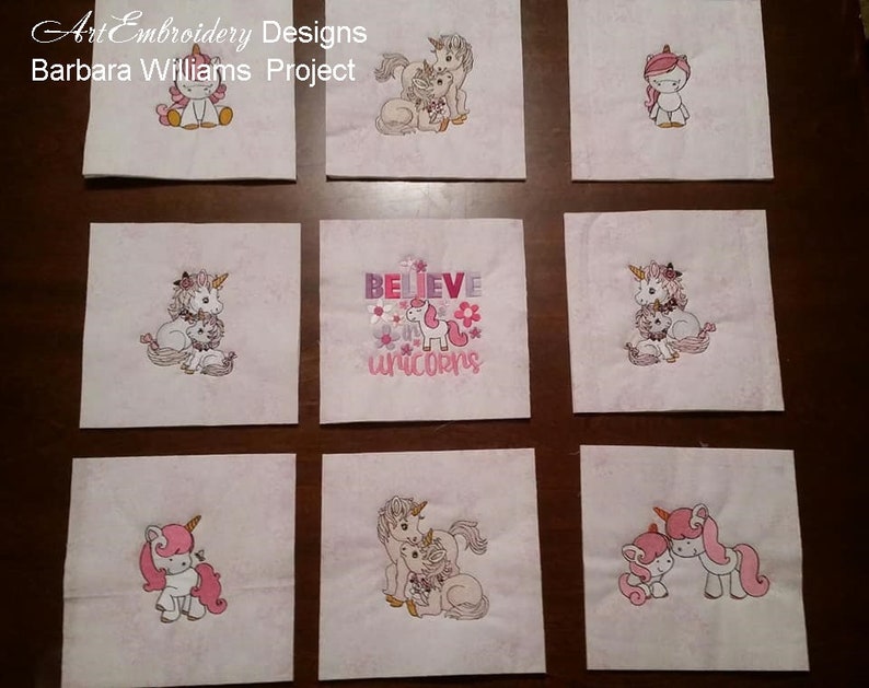Unicorn Star Baby Machine Embroidery Design for a Babies and Children of a series Old Toy in two sizes for hoops 4x4 and 5x7