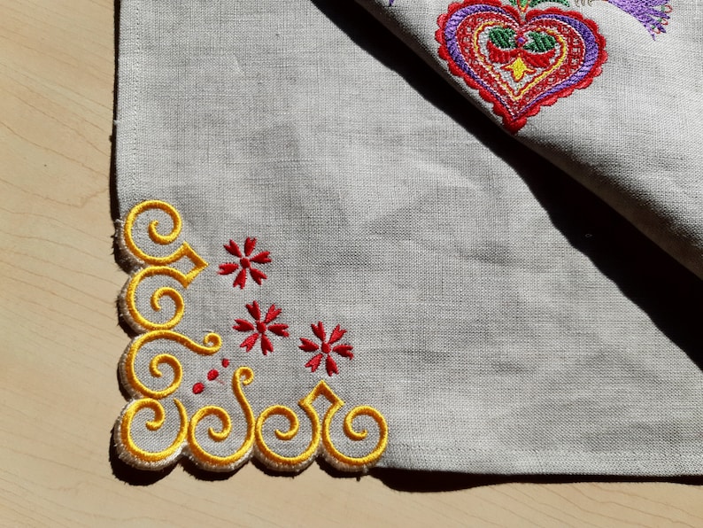 Napkin Corners ITH Machine Embroidery Designs Set for hoop Etsy