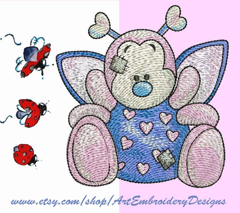 Ladybug machine jessecmault designs set for a babies and  etsy