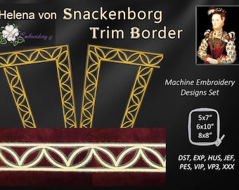Helena von Snackenborg Trim Border - Machine Embroidery Designs Set