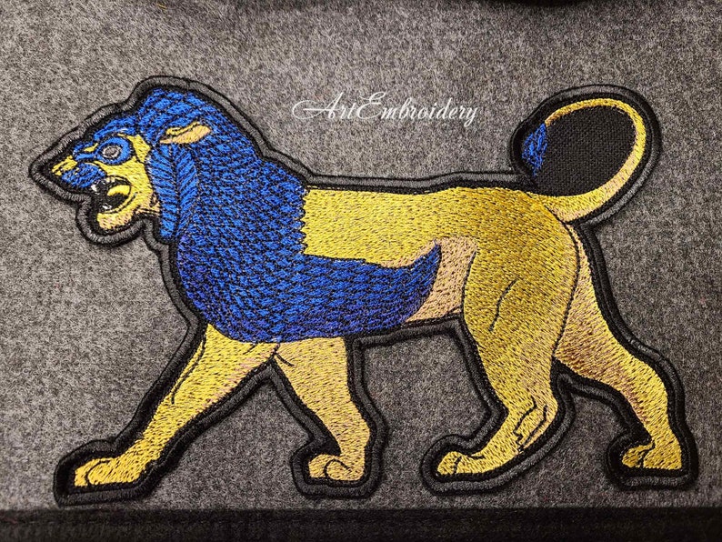 Ishtar Gate Lion Machine Embroidery Mystical Animals Design - Etsy