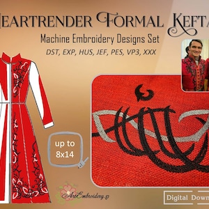 Heartrender&#39;s Formal Kefta – Machine Embroidery Designs Set for Cosplay costume from hoop 5x7&quot; and up to 8x14&quot;