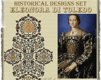 Eleonora di Toledo - Historical Embroidery Designs Set