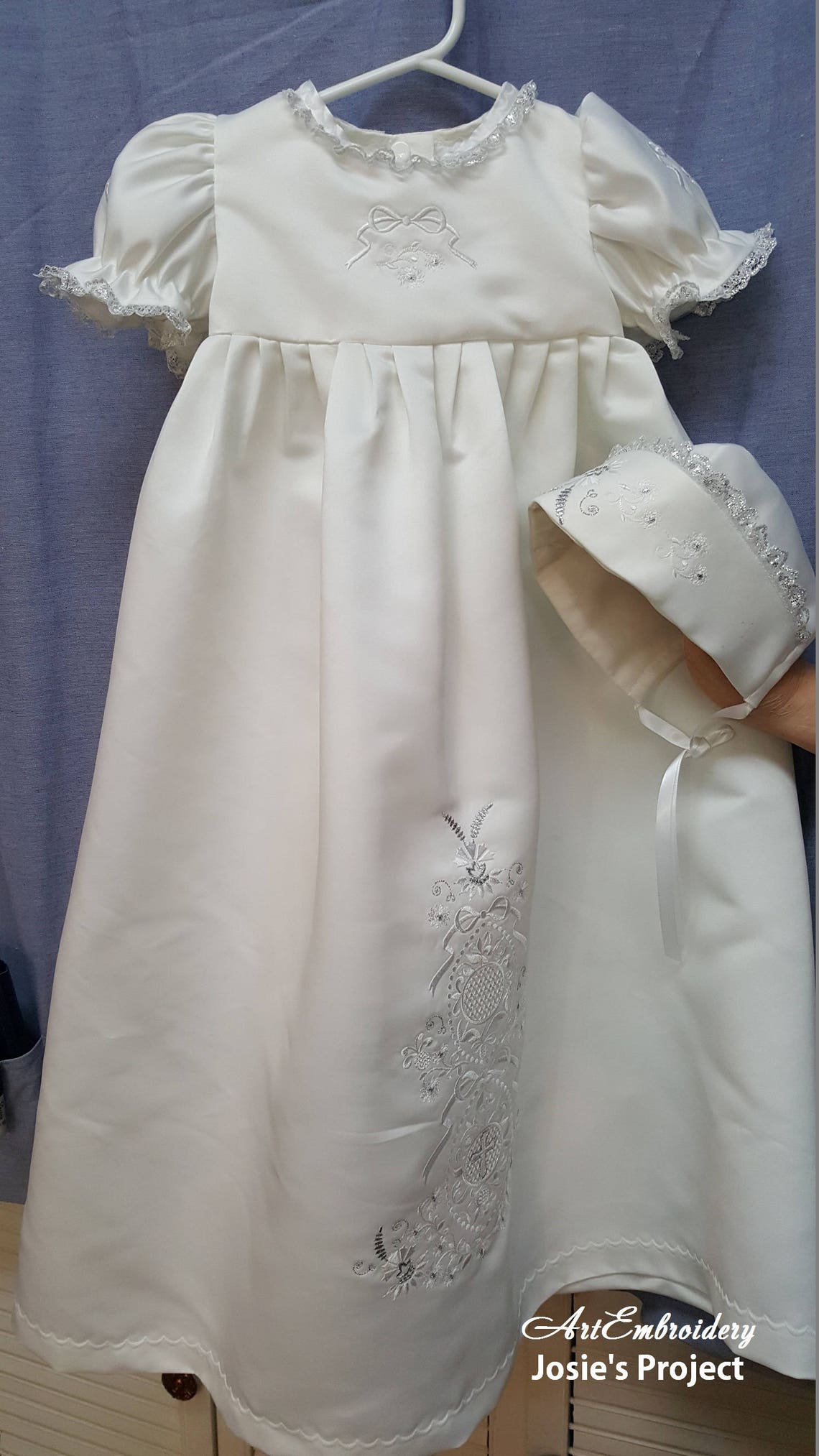 Vintage Christening Gown and Designs Set Machine Etsy