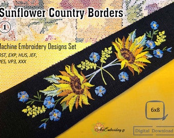 Juego De Bordado Floral Negro - Etsy Méxco