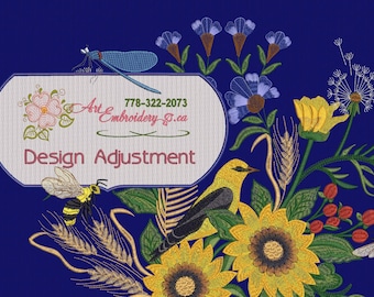 Embroidery Design Adjustment Fee: Minor Changes