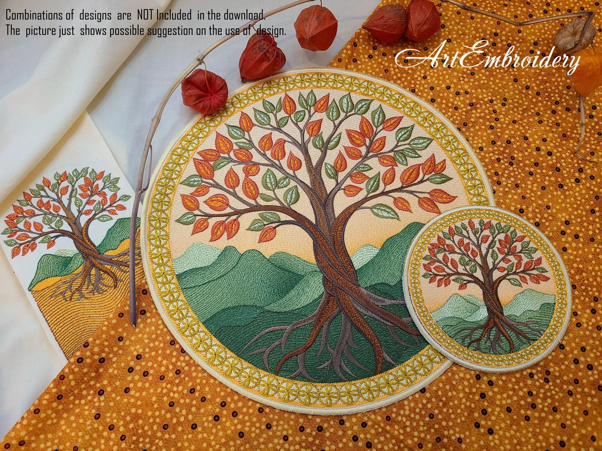 Tree of Life - 4 Machine Embroidery Designs, 4 Sizes, Hoop From 6x6" to ...