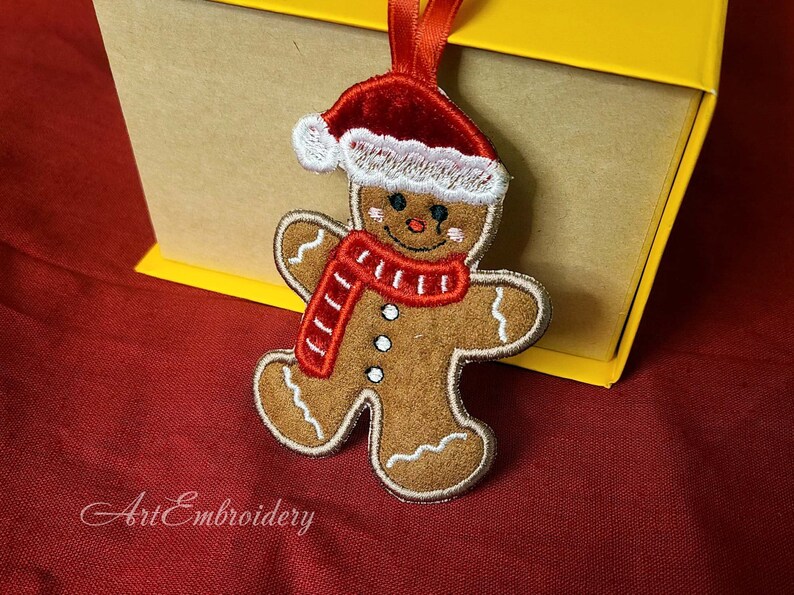 Christmas Gingerbread Machine Embroidery Design Set in Four Etsy UK