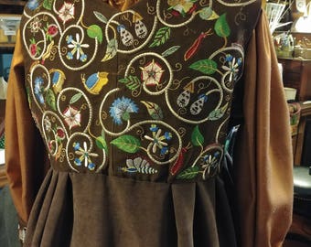 Partlet Scrolls 16th century - Machine Embroidery Designs Set for Historical  costume  reproduction
