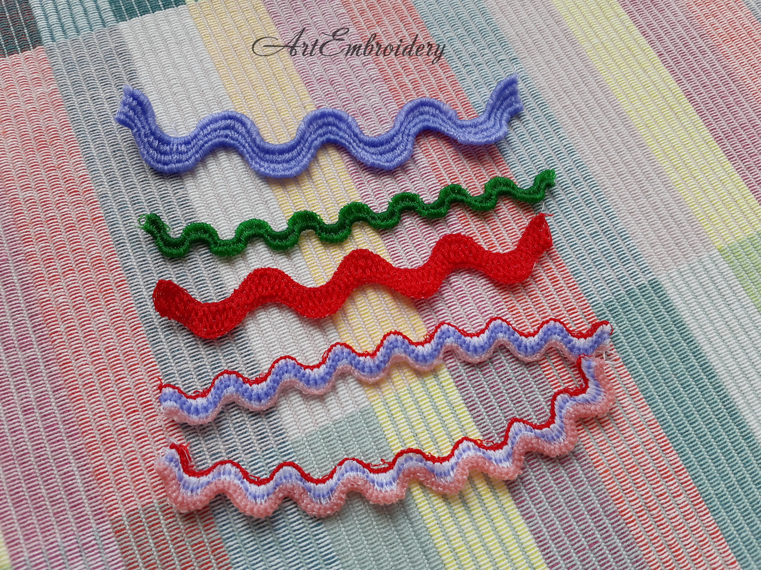 FSL Rick Rack Ribbon Machine Embroidery Designs Set of Six Etsy