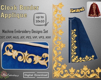 Cloak Border Embroidery Designs: 16th Century Applique (Digital File)