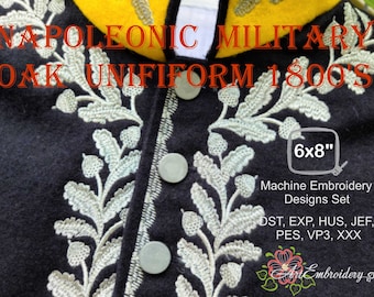 m*k様 試着のみ AMERI MEDI FOREST EMBROIDERY D Napoleonic Oak Leaf Embroidery Designs: Military Uniform, 6x8 Hoop