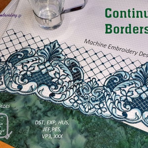 Continued Borders Set 4 of Machine Embroidery Designs in Baroque Style in 3 sizes