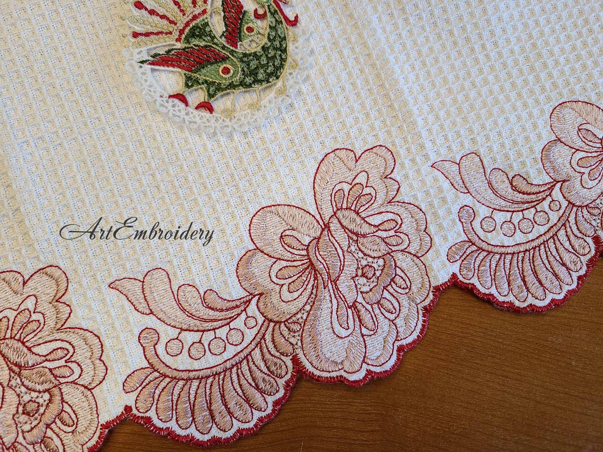 Chantilly Imitation Floral Selvage – Machine Embroidery Designs 