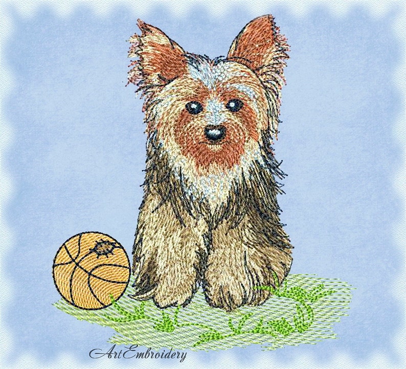 Yorkshire terrier 2 machine embroidery design for a babies  etsy Yorkshire terrier 2 machine embroidery design for a babies  etsy