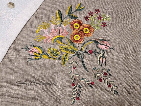 美品✨AMERI MEDI VINTAGE FLOWER EMBROIDERY Vintage Flower 02 Machine Applique Embroidery Design