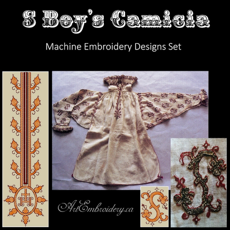 S Boy/'s Camicia Machine Embroidery Designs Set