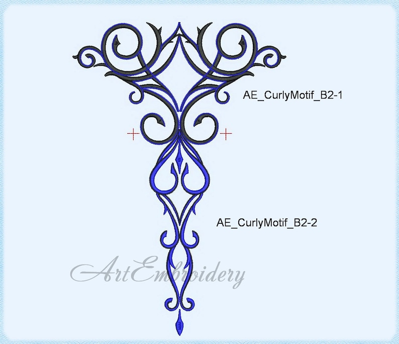 Fantasy Curly Motifs Machine Embroidery Designs Set in Two Versions of Filling for Clothes Embellishment and Other Purposes for Hoop 6x10