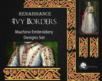 Renaissance Ivy Borders - Machine Embroidery Designs Set for hoop 6x8"