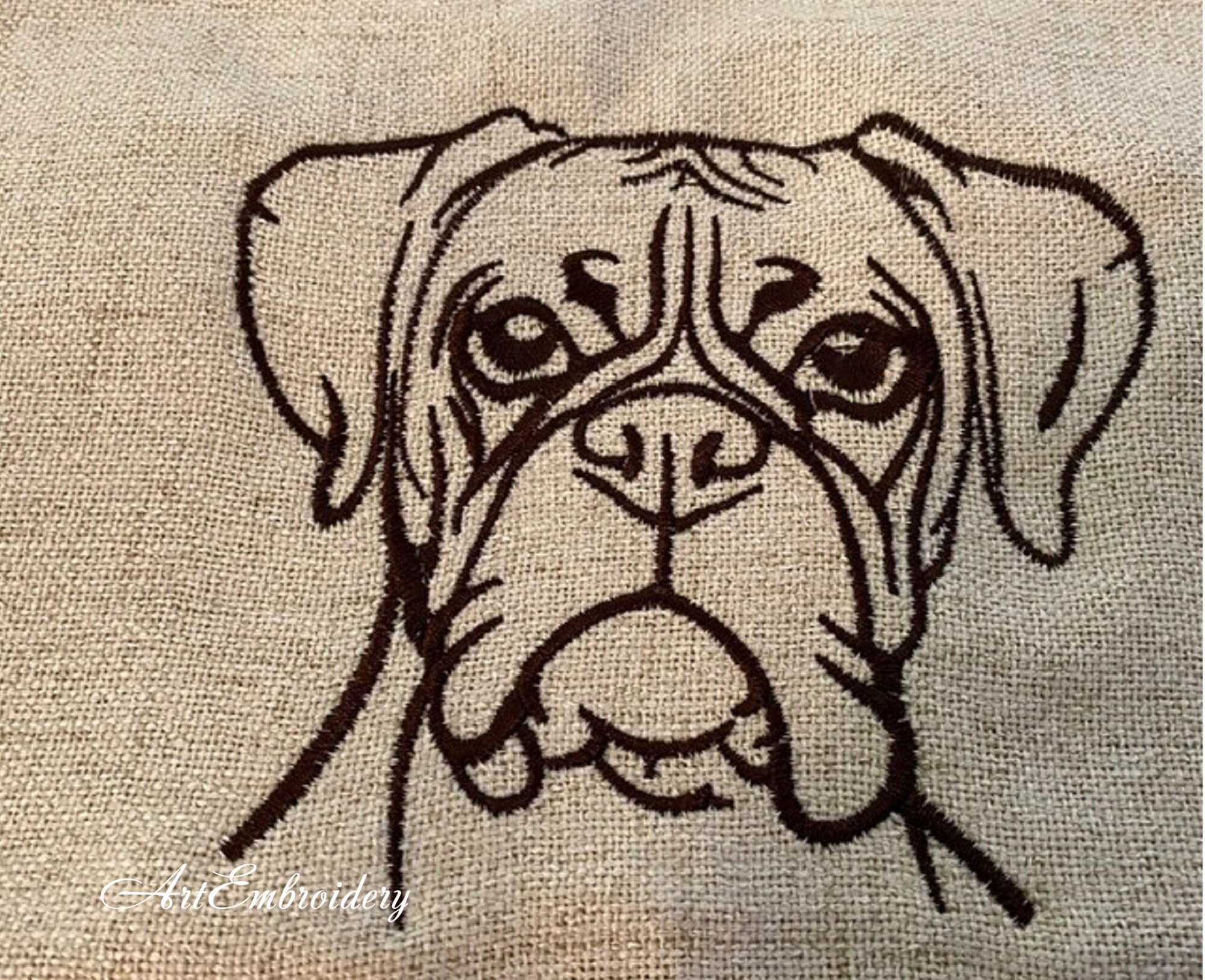 Boxer Outline - Machine Embroidery Design in 3 Sizes - Etsy