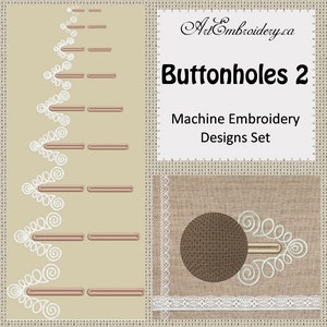 Buttonholes Set 2 - Machine Embroidery Designs Set