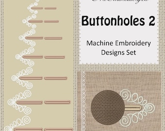 Knoopsgaten set 2 - set machineborduurmotieven