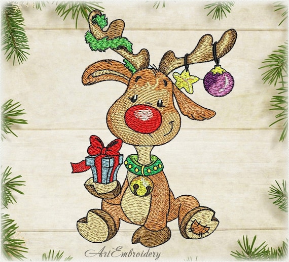 Rudolph Christmas 2022 Rudolph The Red Nosed Reindeer Machine Embroidery Christmas | Etsy Ireland