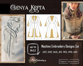 Genya Kefta – Machine Historical Embroidery Designs Set for Cosplay costume for hoop up to 8x12"