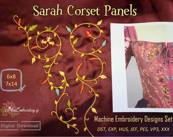 Sarah Sanderson Corset Panels Machine Embroidery Design (Digital Download)