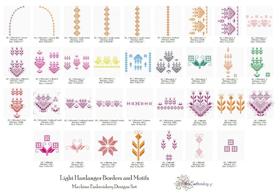 Light Hardanger Borders and Motifs Machine Embroidery Counted Stitch Designs Set for Hoop up to 8x12. - Etsy Light Hardanger Borders and Motifs Machine Embroidery Counted Stitch Designs Set for Hoop up to 8x12. - Etsy