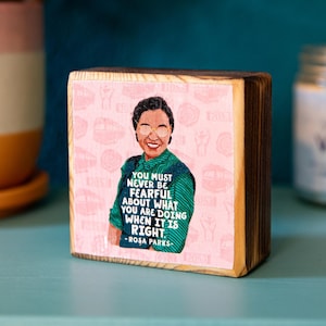 Rosa Parks Quote Wood Print