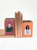 Build your own Feminist Icon bookend set, image transfer - MADE TO ORDER 