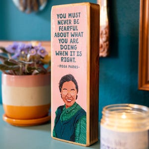 Rosa Parks Quote Panoramic Wood Print