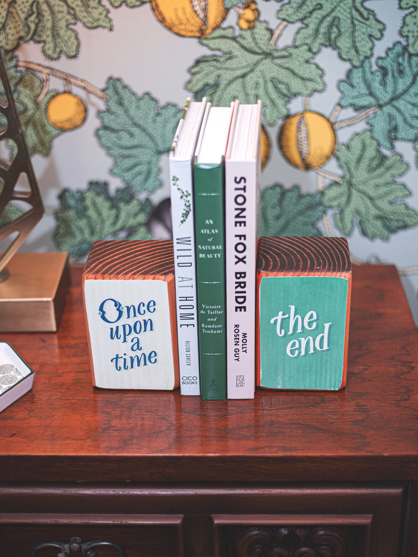 Once Upon a Time, the End, Storybook Wood Bookends, Image Transfer MADE ...