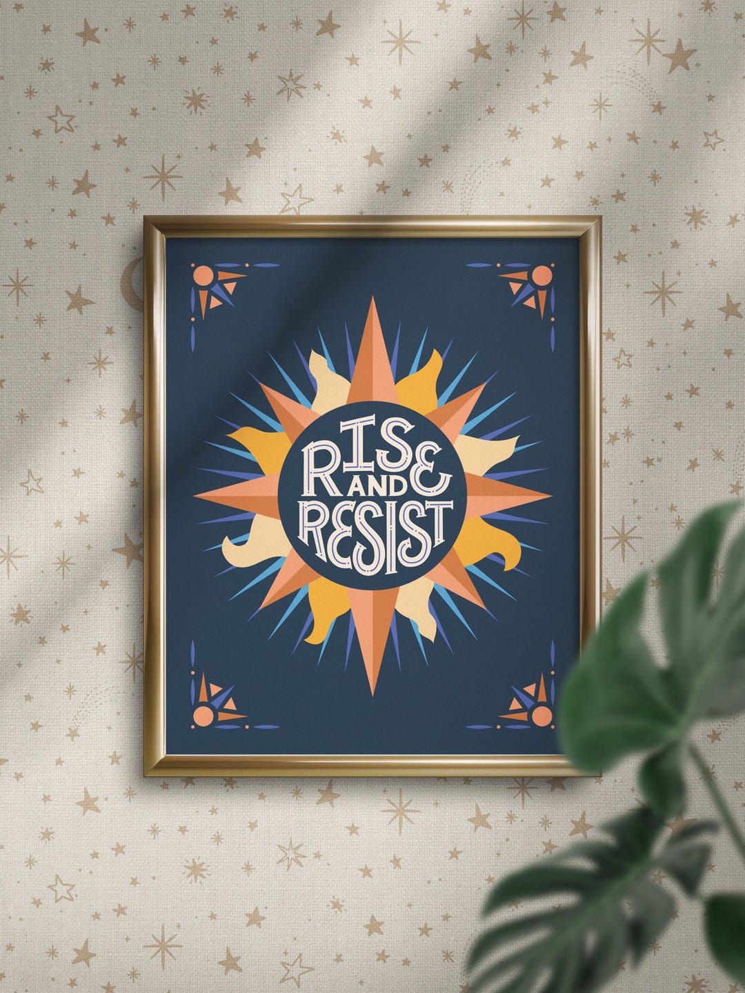 Rise and Resist, Illustrated Sun Art Print - Etsy
