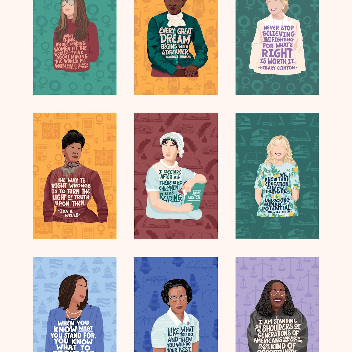 Iconic Woman Wood Bookend- Jill Biden and Rosa Parks