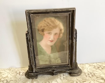 Vintage Art Deco Swing Picture Frame/1920's Art Deco Picture Frame/Vintage Frame with Vintage photo