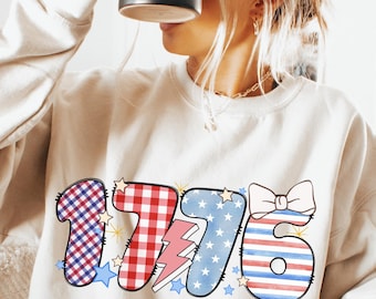 1776 Png Coquette PNG Girly America Png Retro USA Png 4th of July Png Preppy Memorial Day PNG America Coquette png Vintage America