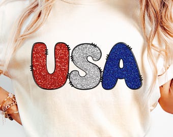 Glitter USA Png Memorial Day PNG America 4th of July Png Patriotic Png Independence Day png Vintage America Png Faux Glitter png
