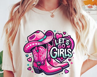 Vamos Meninas Png Design De Sublimação Meninas Viagem png Botas De Cowgirl Clipart Chapéu De Cowgirl png Western Png Camisa De Cowgirl png Download Instantâneo