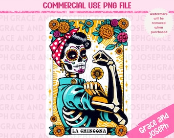 La Chingona Tarot Card PNG Funny Tarot Card PNG Cat Sublimation Design Mexicana Tarot PNG Digital Download Loteria png Mexican png