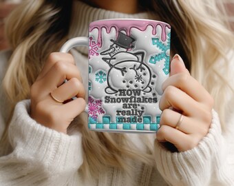 Snowman Inflated Christmas Mug Wrap 11oz Mug Wrap 15oz Mug Wrap Sublimation Design Funny Mug Wrap PNG Winter Mug Wrap Digital Download