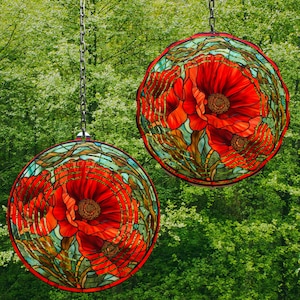 Red Poppy Wind Spinner Png Wind Spinner Designs de sublimação Wind Spinner Designs 8 em Wind Spinner Designs Vitral PNG 3 tamanhos