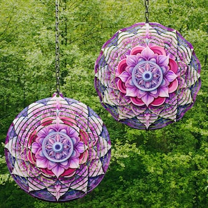 3D Rosa Mandala Wind Spinner Wind Spinner Png Wind Spinner Sublimation Designs Wind Spinner Designs 8 in Wind Spinner Designs 3 Größen