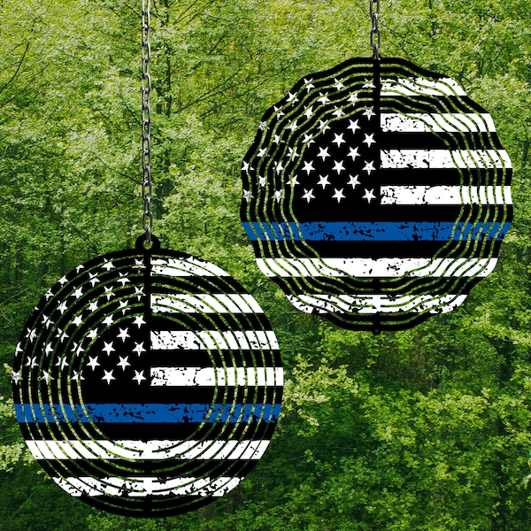 Thin Blue Line Wind Spinner Png Wind Spinner Sublimation Designs Wind Spinner Designs 8 in Wind Spinner Designs 3 sizes