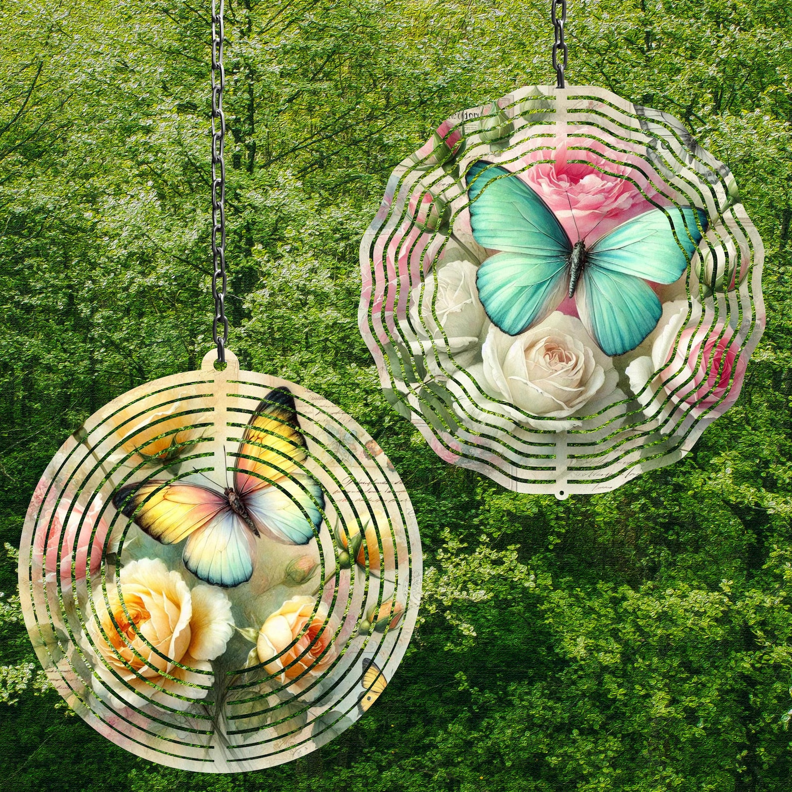 Butterfly Wind Sim Ephemeral Butterfly Wind Spinner Bundle Butterflies Rose Wind Spinner ...