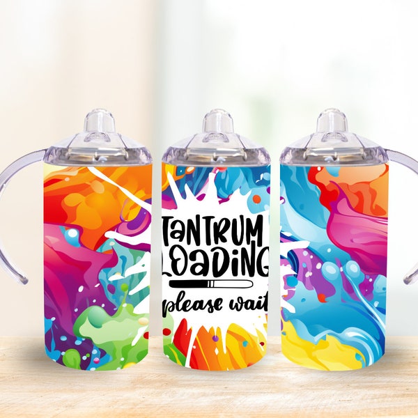 Funny Kids Tumbler Wrap PNG Rainbow 12oz Hogg Straight Sippy Cup Sublimation Instant Digital Download Kids Sippy Cup