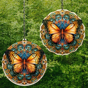 Gold Butterfly Wind Spinner Wind Spinner Png Wind Spinner Sublimation Designs Wind Spinner Designs 8 in Wind Spinner Designs 3 sizes