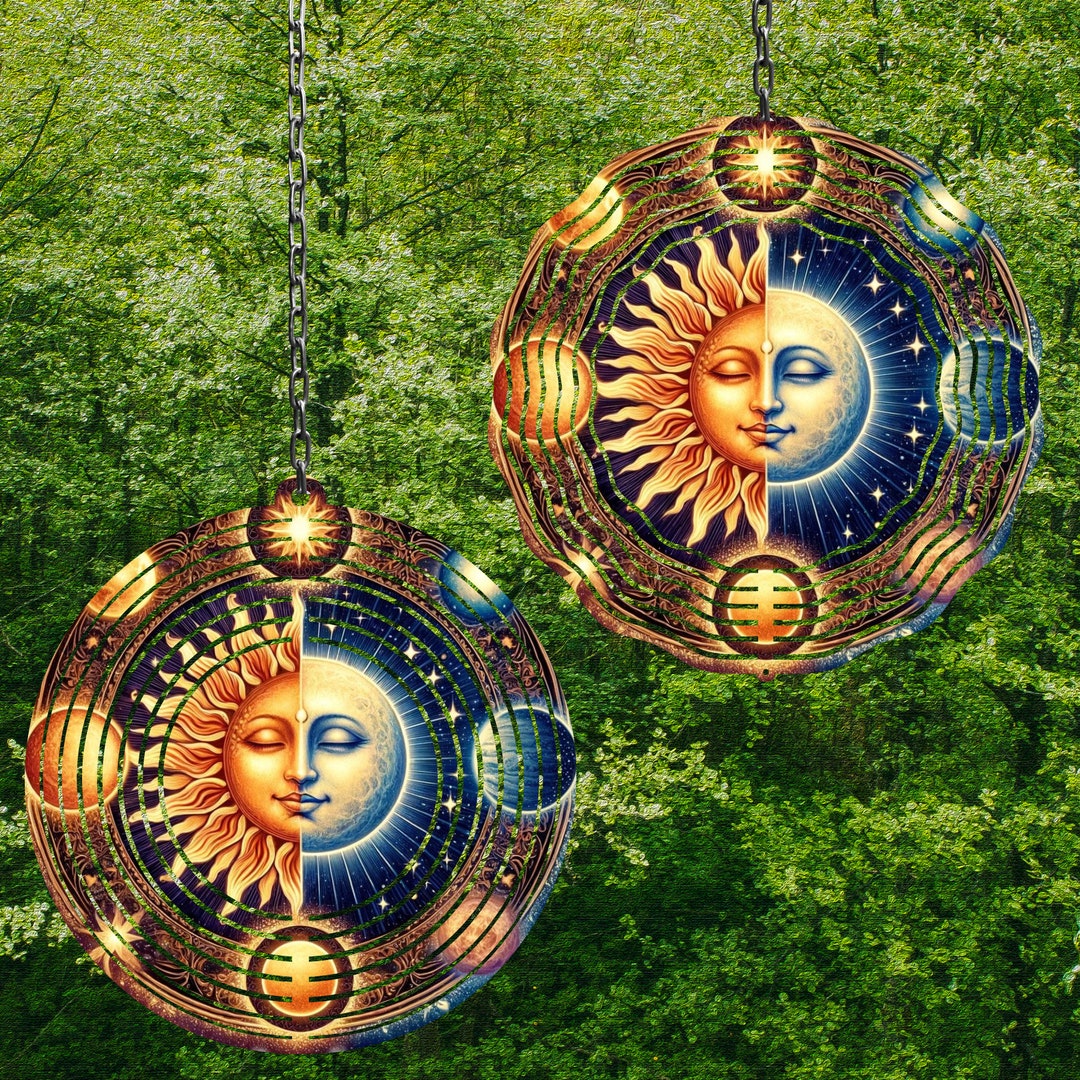 Moon Wind Sun and Moon Wind Spinner Wind Spinner Png Wind Spinner Sublimation ...